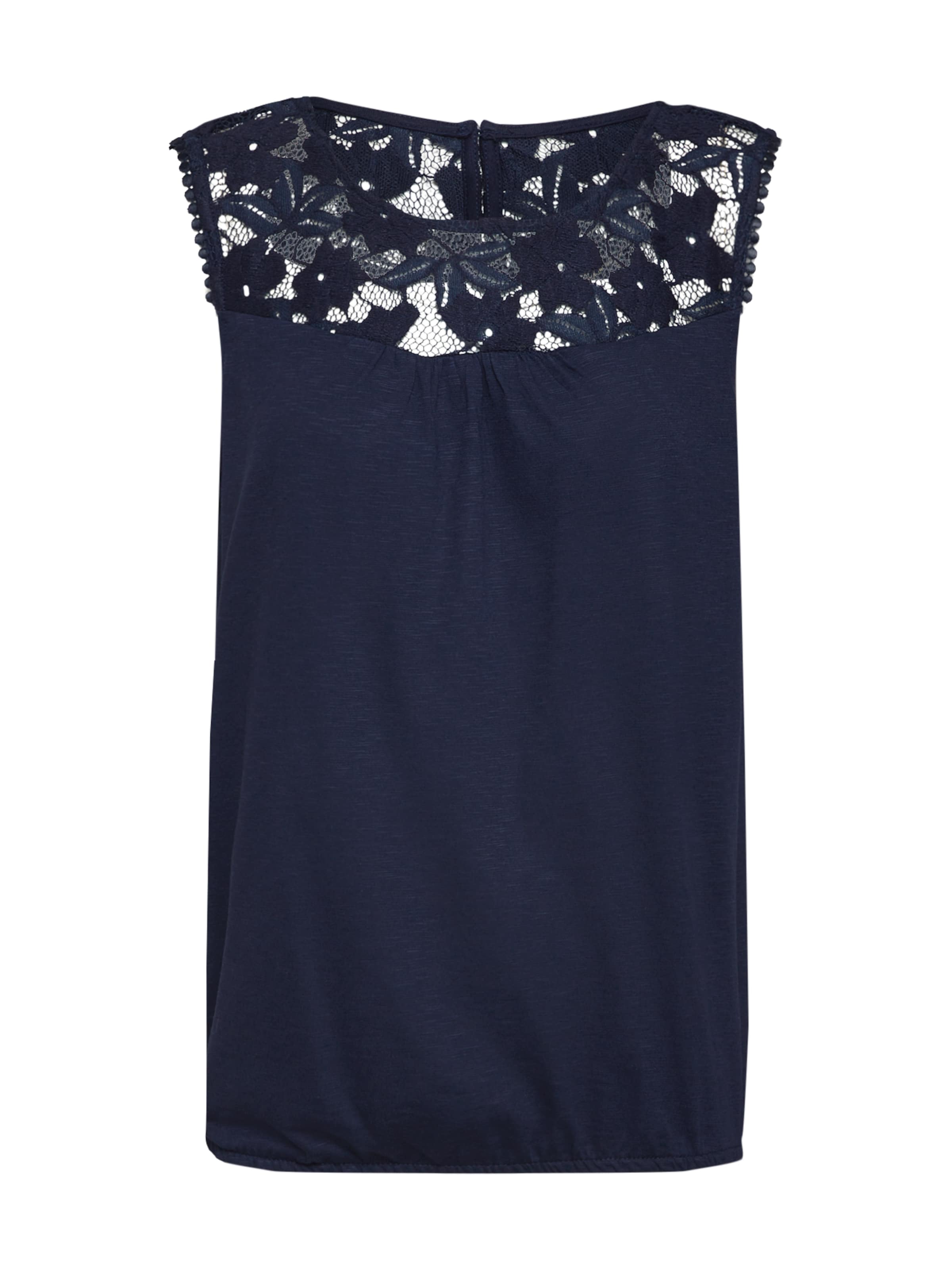 STREET ONE - Top 'QR Vicky' in de kleur Donkerblauw