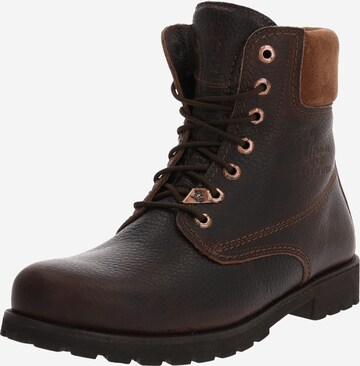 PANAMA JACK Lace-Up Boots in Brown: front