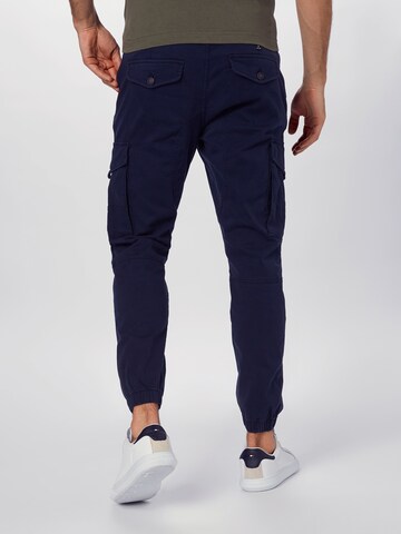 JACK & JONES Tapered Cargobroek 'Paul Flake' in Blauw