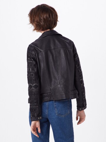 Maze Lederjacke 'Tuba' in Schwarz: Rückseite