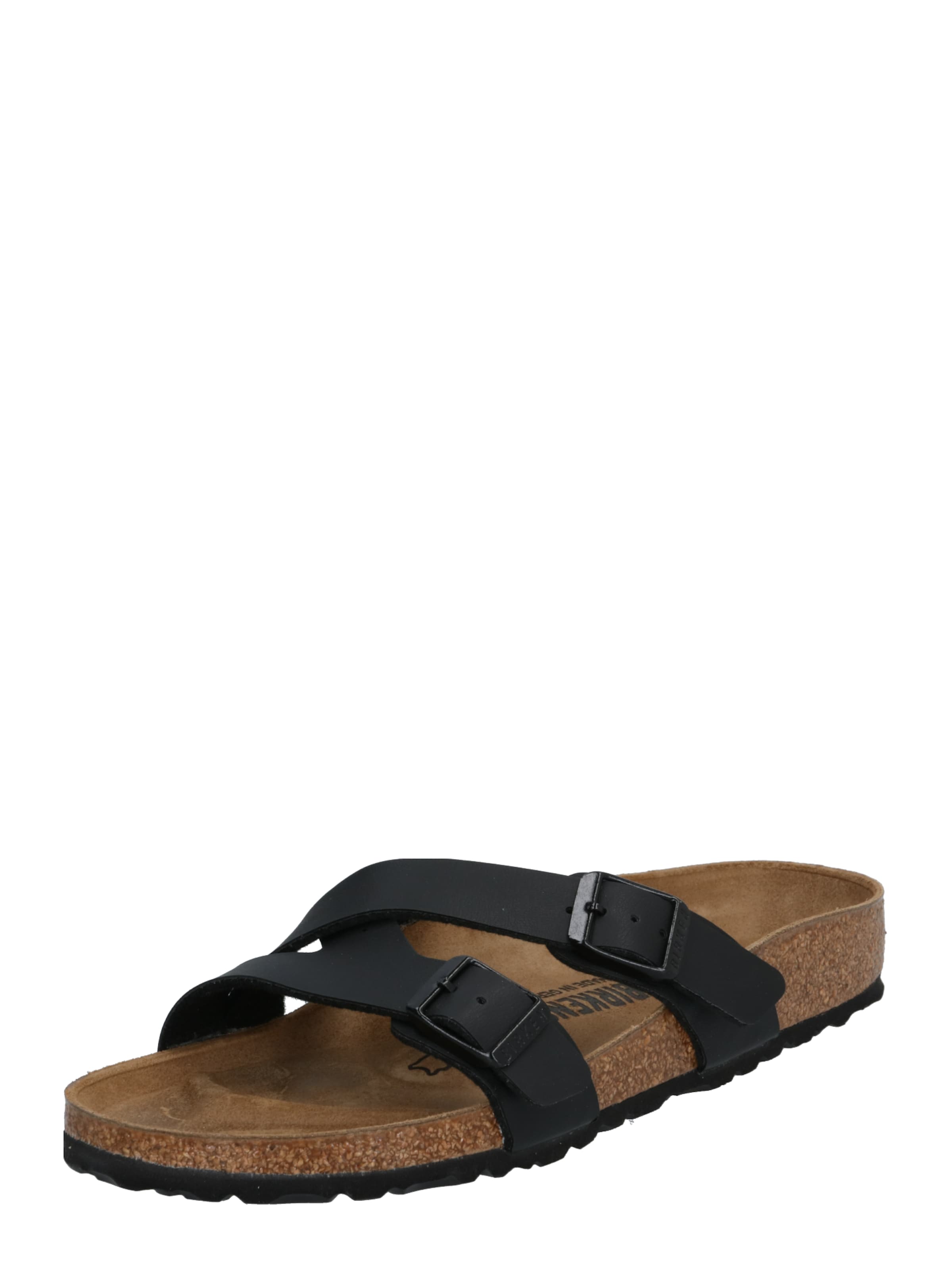 BIRKENSTOCK Pantolette 'Yao' in braun / schwarz, Produktansicht