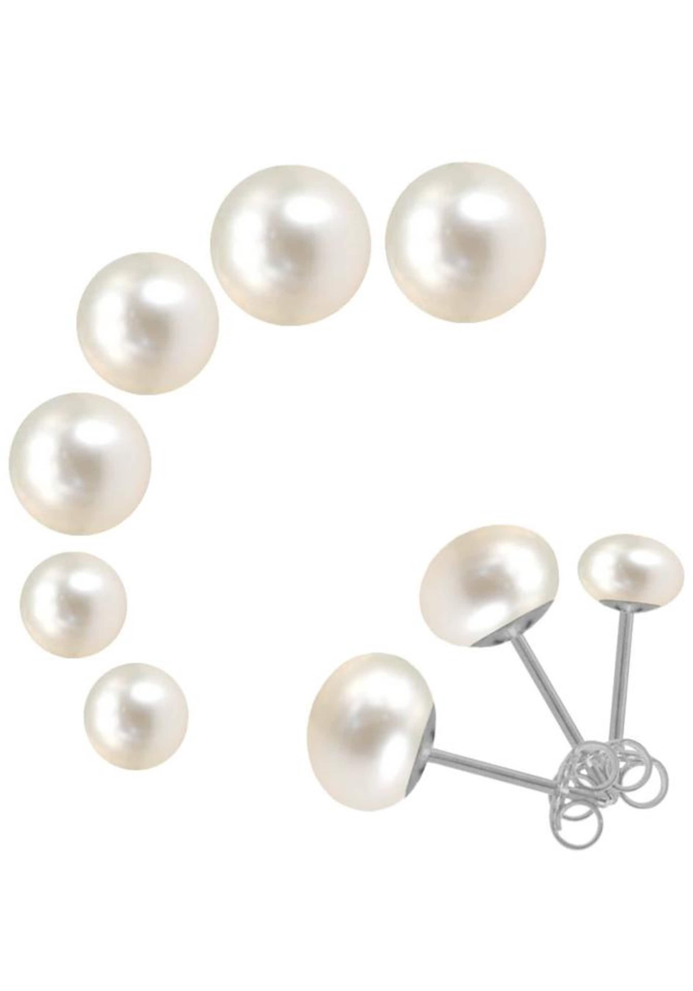 FIRETTI Ohrstecker-Set (Set, 6 tlg.) in Silber: Vorderseite