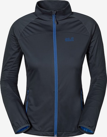 JACK WOLFSKIN Outdoor Jacket 'CROSSWIND' in Blue: front