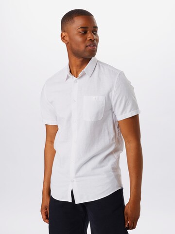 Coupe slim Chemise BURTON MENSWEAR LONDON en blanc : devant