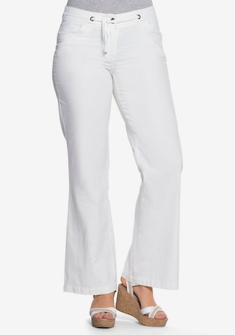 SHEEGO Bootcut Hose in Weiß: predná strana