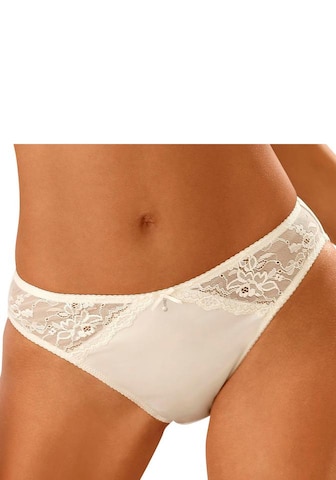 LASCANA Slip mit Spitzeneinsätzen in Microtouchqualität in Beige