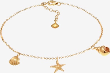 ELLI Foot jewelry 'Muschel, Seestern' in Gold: front