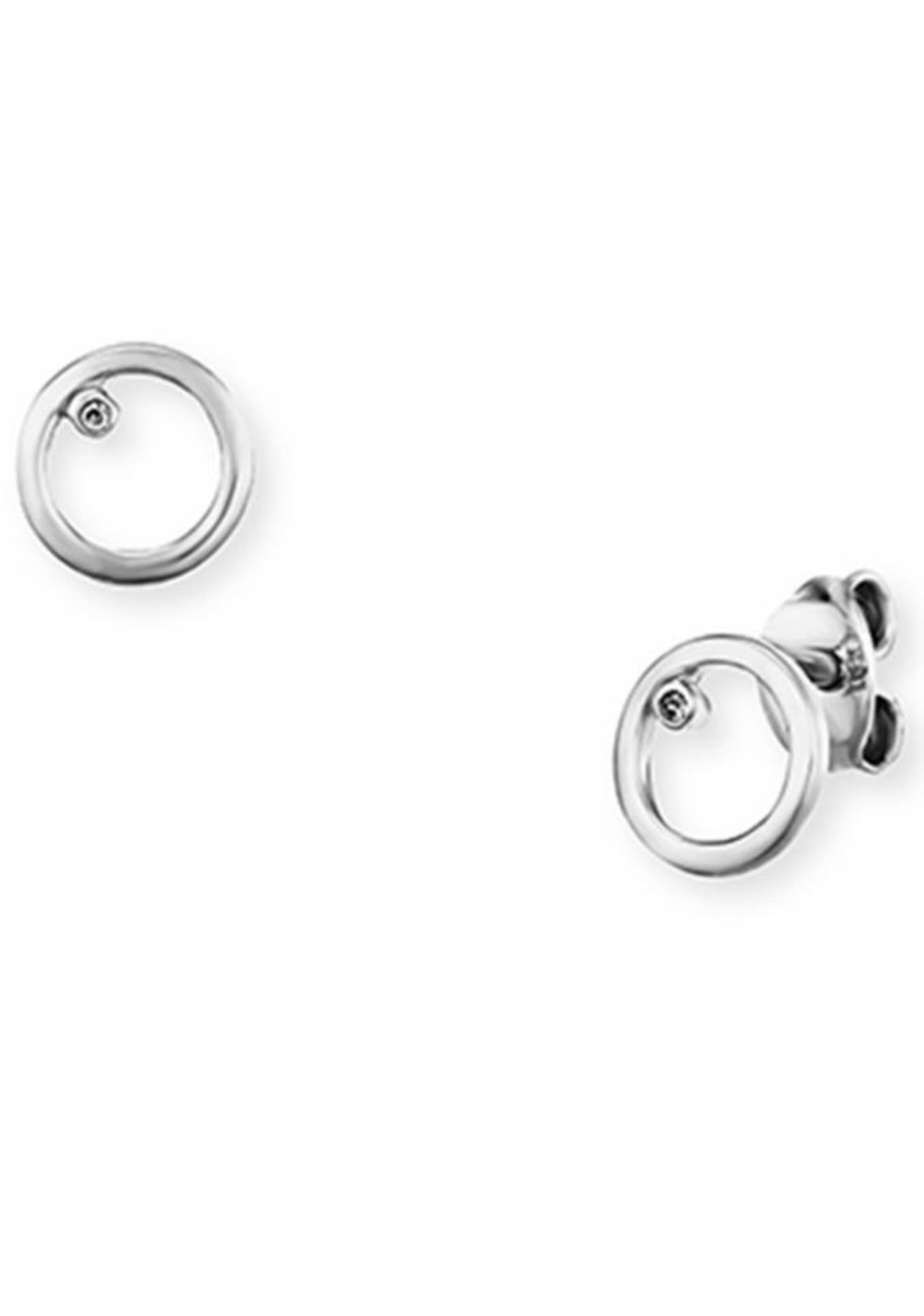 Boucles d'oreilles caï en argent : devant