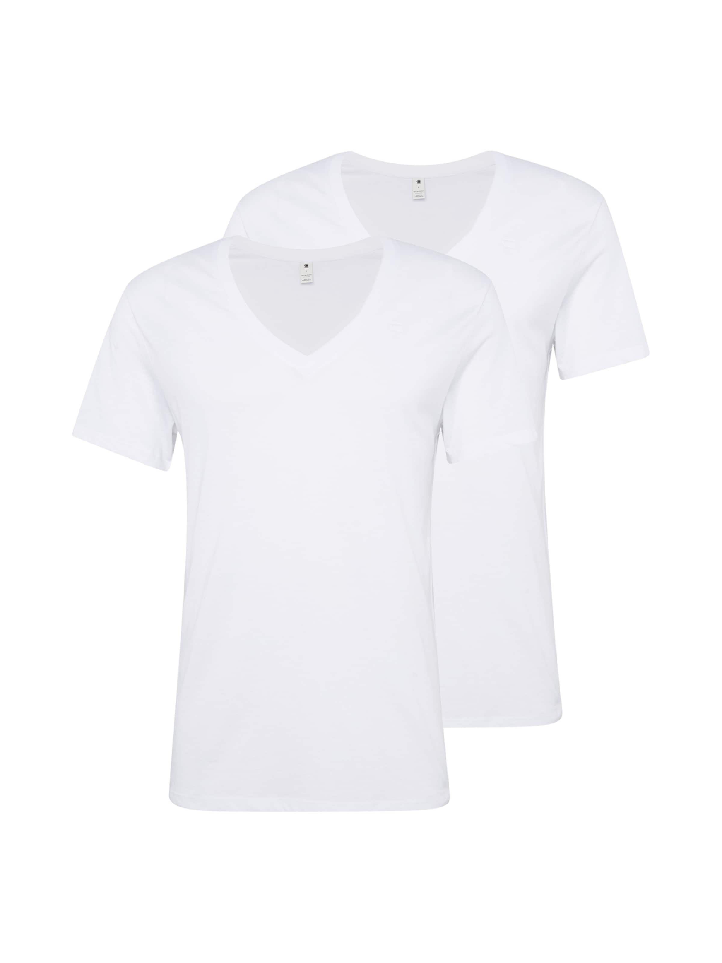 G-STAR Μπλουζάκι σε λευκό: μπροστά