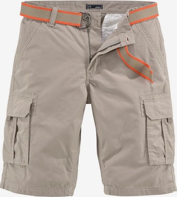 JOHN DEVIN Regular Cargo Pants in Beige: front