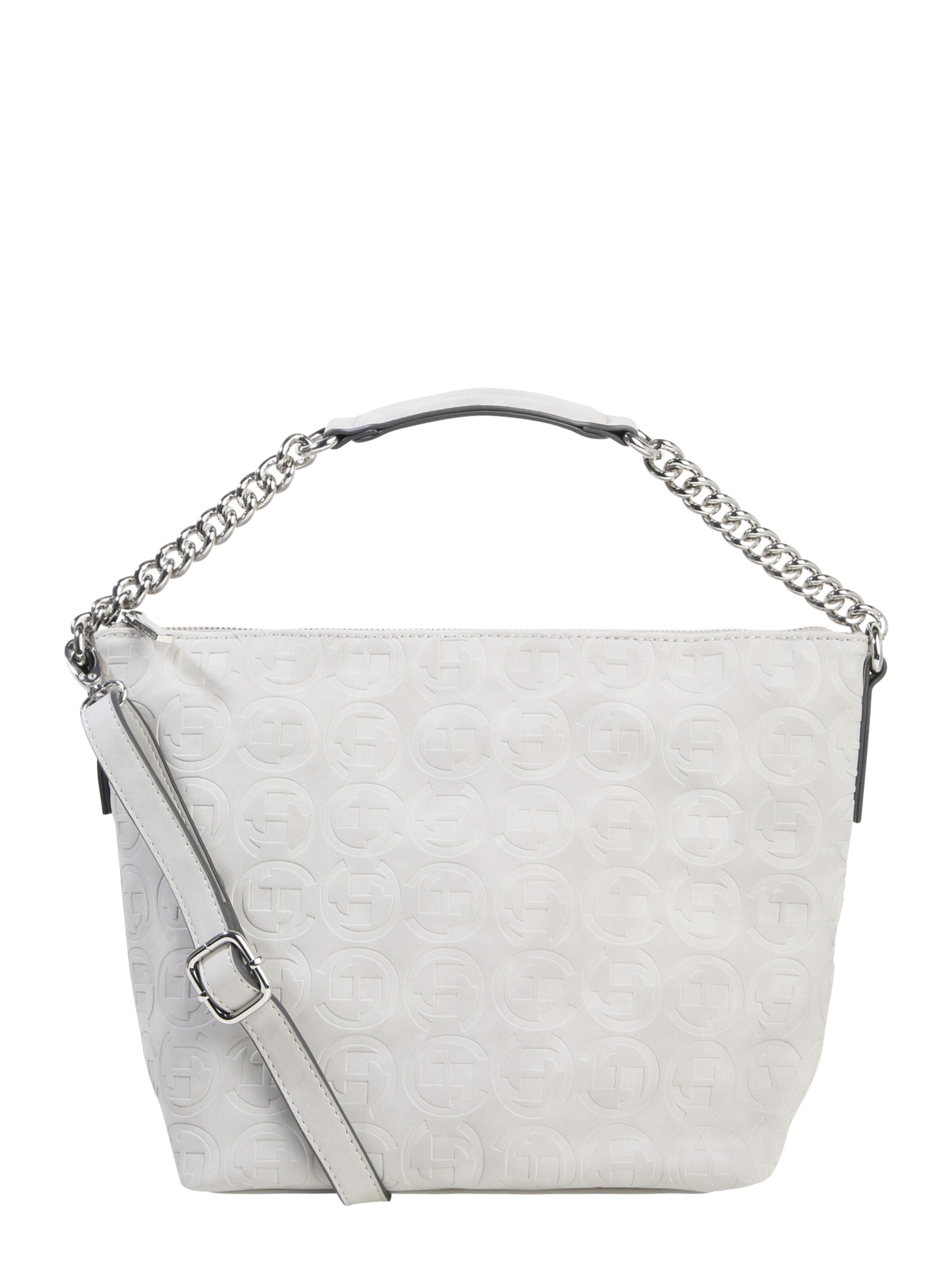 COMMA - Schoudertas 'LOGOMANIA' in de kleur Lichtgrijs