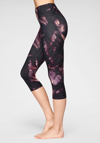 LASCANA ACTIVE Skinny Workout Pants in Purple: front