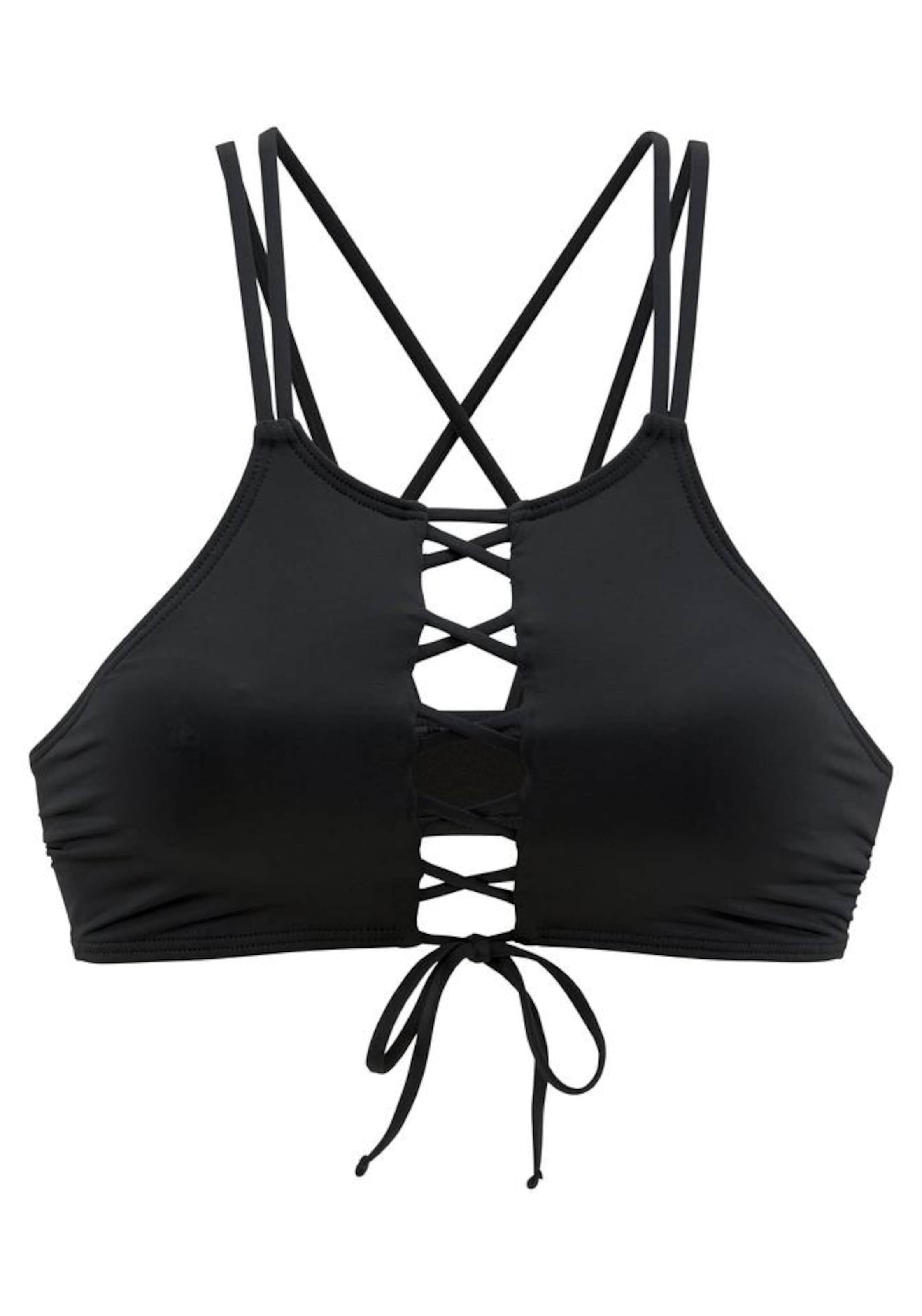 BENCH High neck Bikini zgornji del 'Perfect' | črna barva: sprednja stran