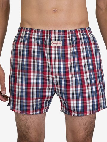 Sugar Pine Boxershorts 'Classic Check' in Blauw: voorkant