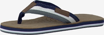 s.Oliver T-Bar Sandals in Blue: front