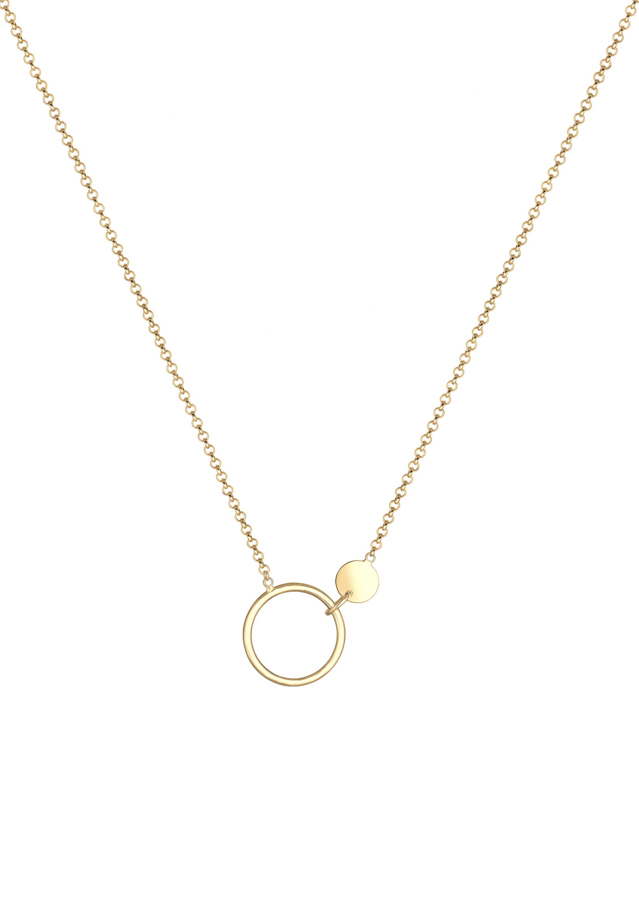 ELLI Necklace 'Geo' in Gold: front