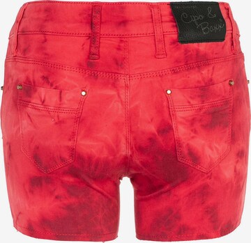 CIPO & BAXX Slimfit Shorts in Rot