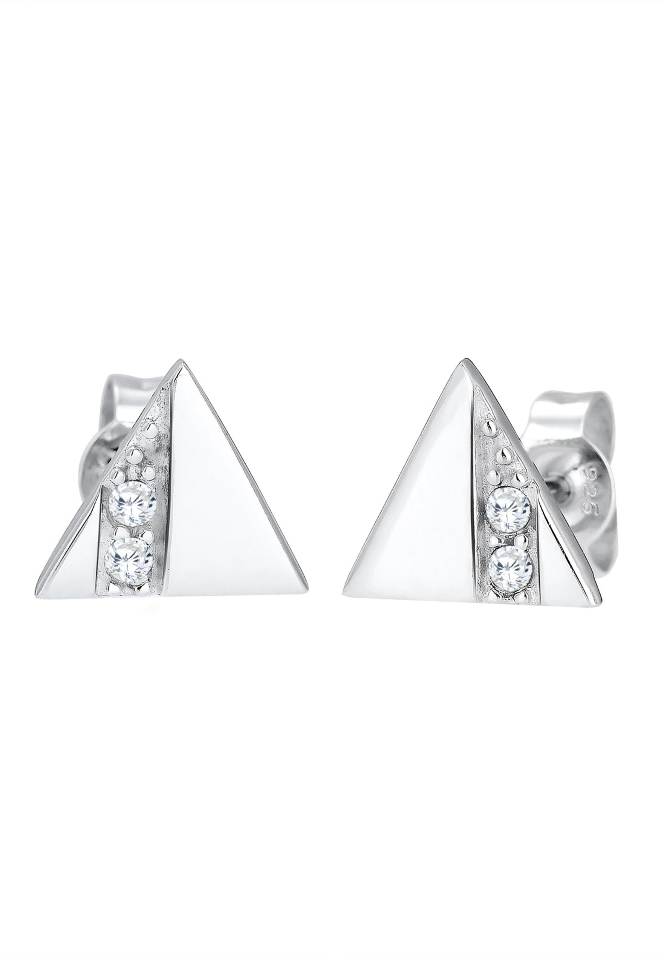 ELLI Ohrringe 'Dreieck' in Weiß