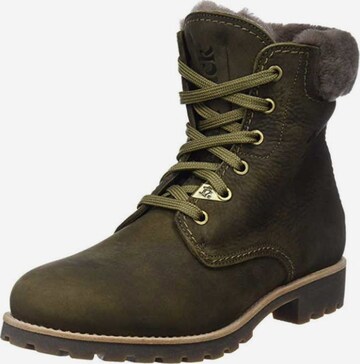 PANAMA JACK Lace-Up Ankle Boots 'Igloo' in Green: front