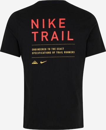 NIKE - Ajuste regular Camiseta funcional 'Trail' en negro