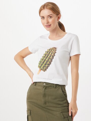 EINSTEIN & NEWTON - Camisa 'Cactus Ice' em branco: frente