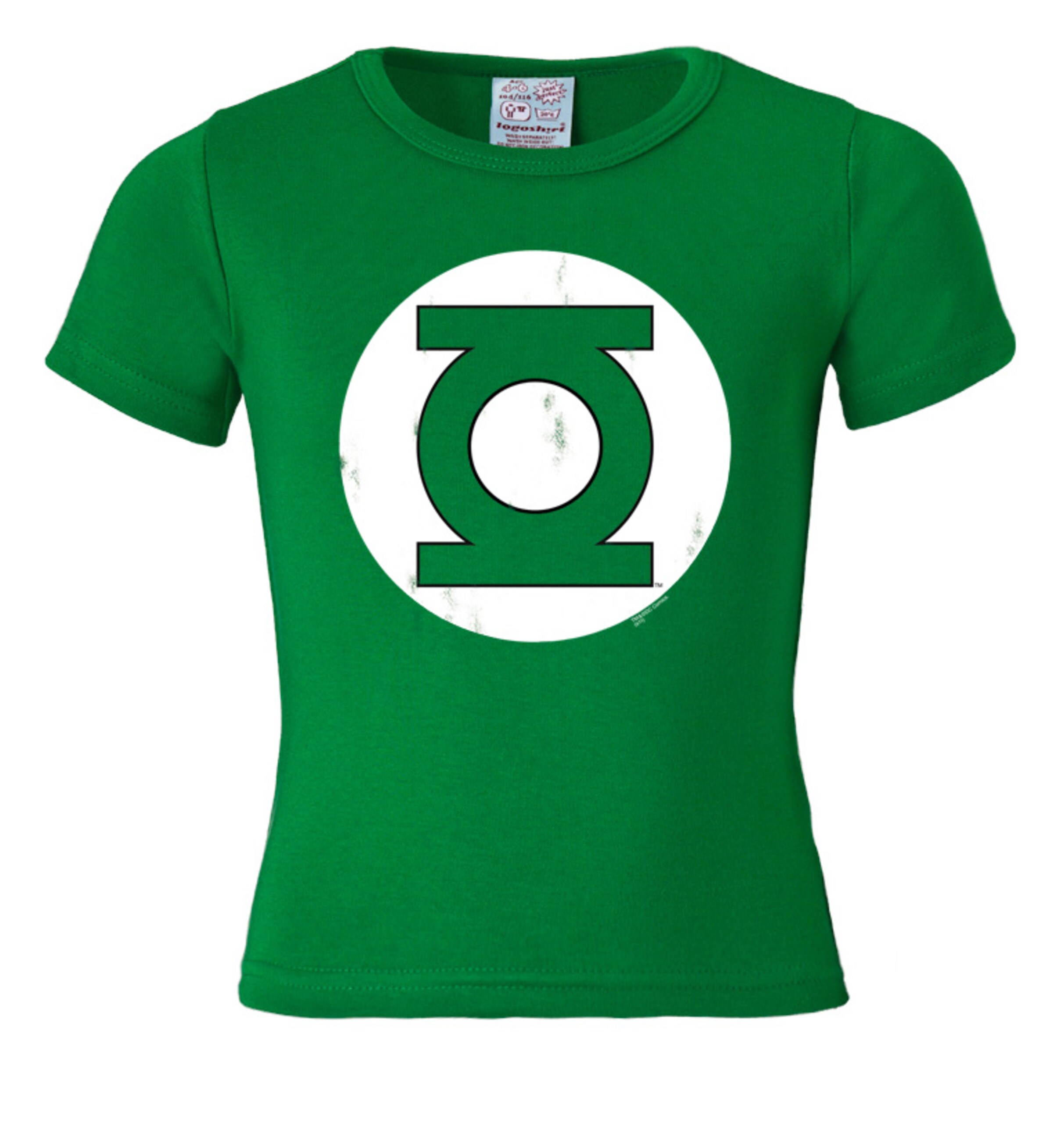 LOGOSHIRT T-Shirt 'DC Comics Green Lantern Logo' in Grün: Vorderseite