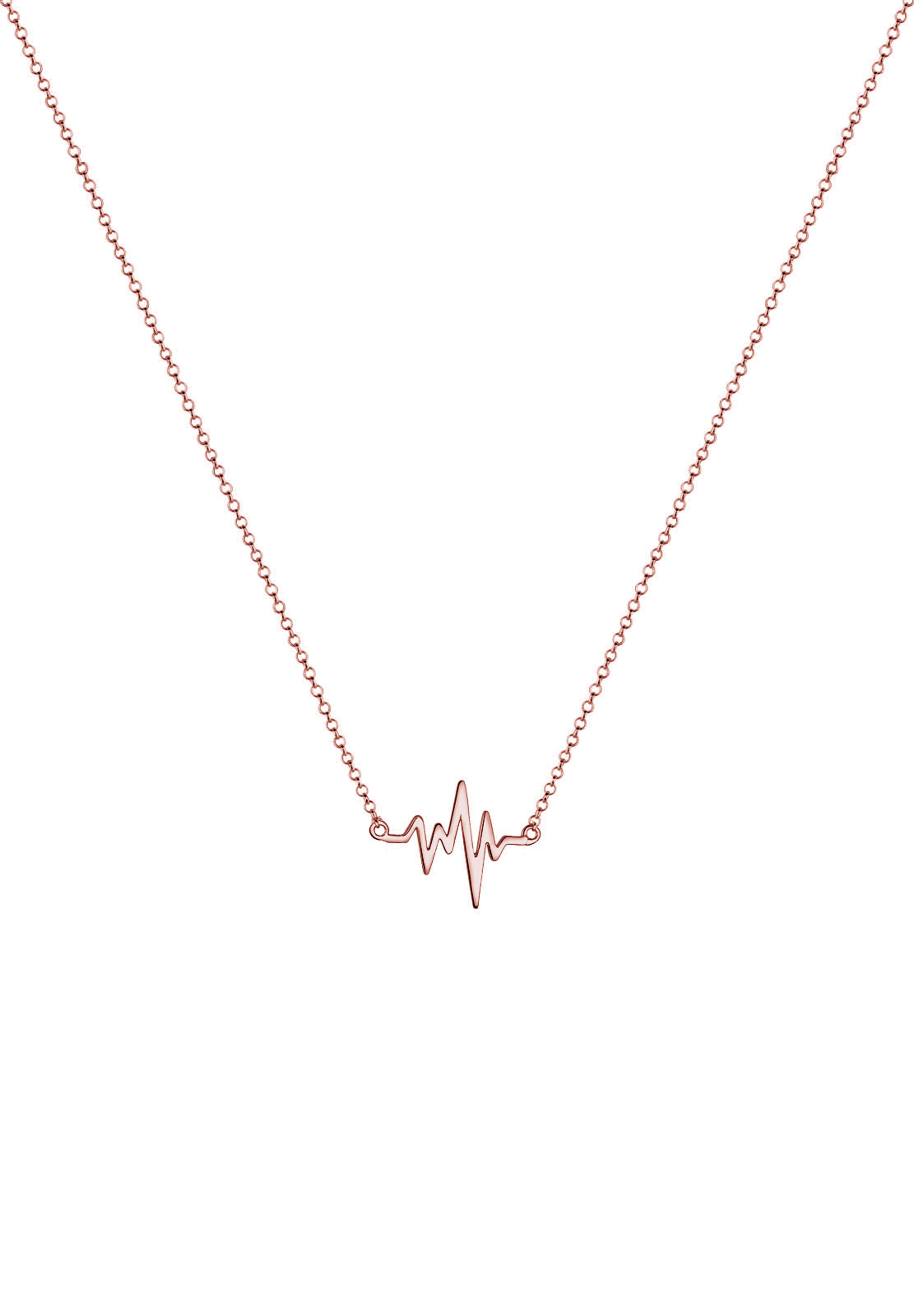 ELLI Ketting 'Herzschlag' in Goud