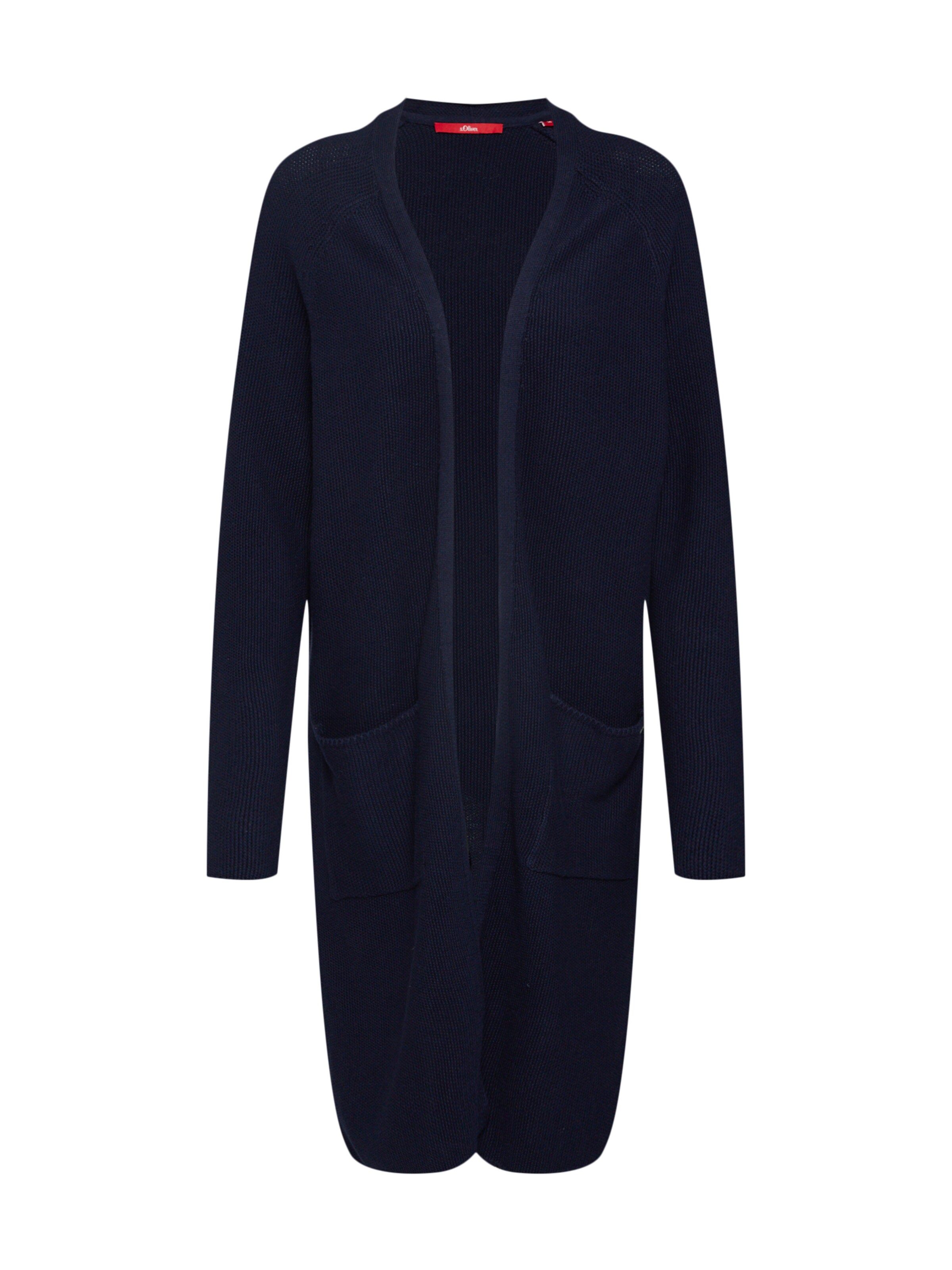 s.Oliver - Gebreid vest in de kleur Donkerblauw