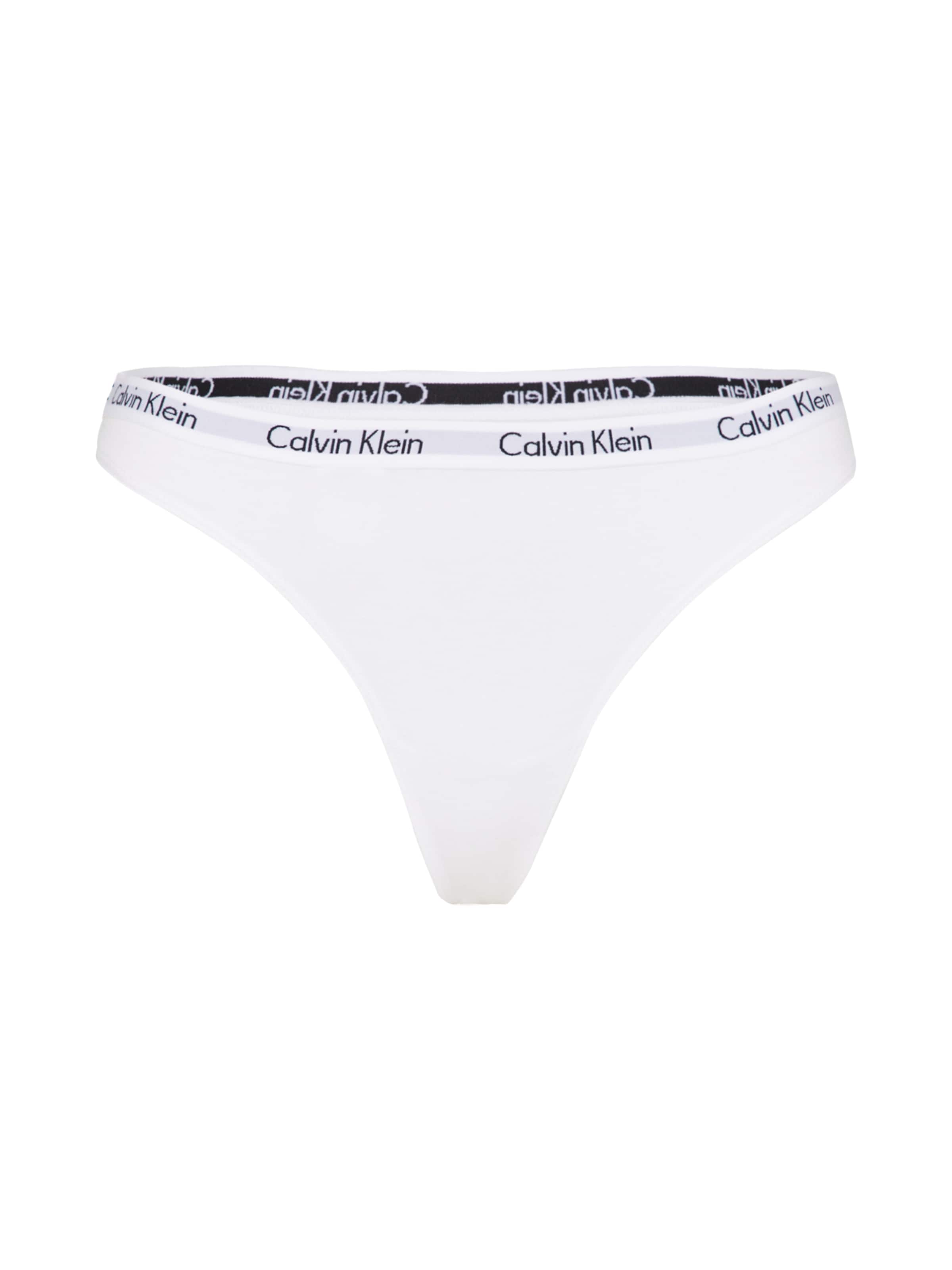 Calvin Klein Underwear Thong 'CAROUSEL' in White: front