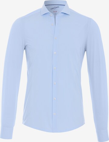 PURE Slim fit Functioneel overhemd in Blauw: voorkant