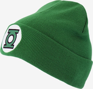 LOGOSHIRT Strickmütze 'Green Lantern – Logo' in Grün