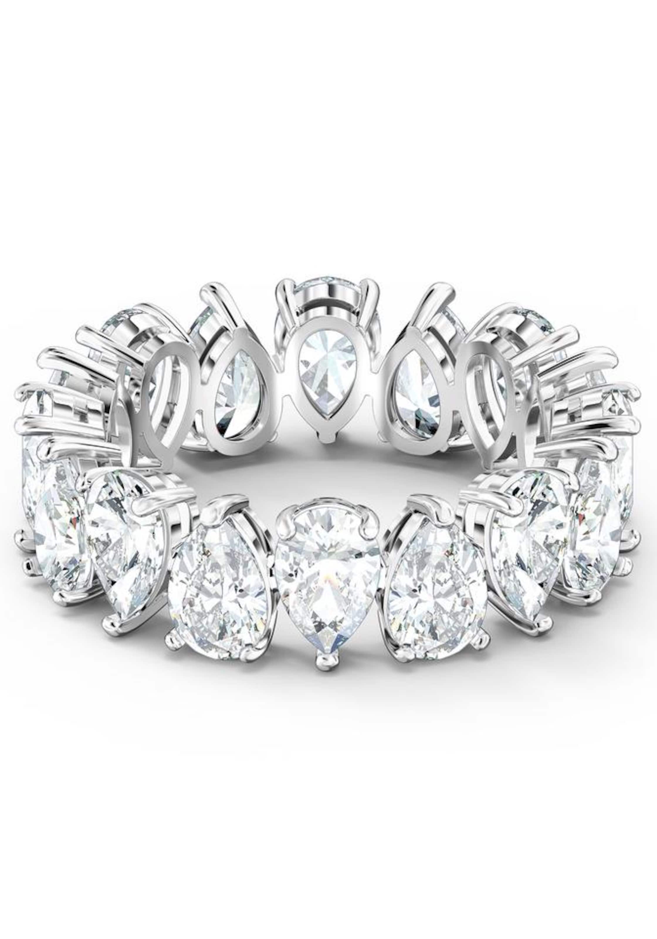 Swarovski Ring in Silber: Vorderseite