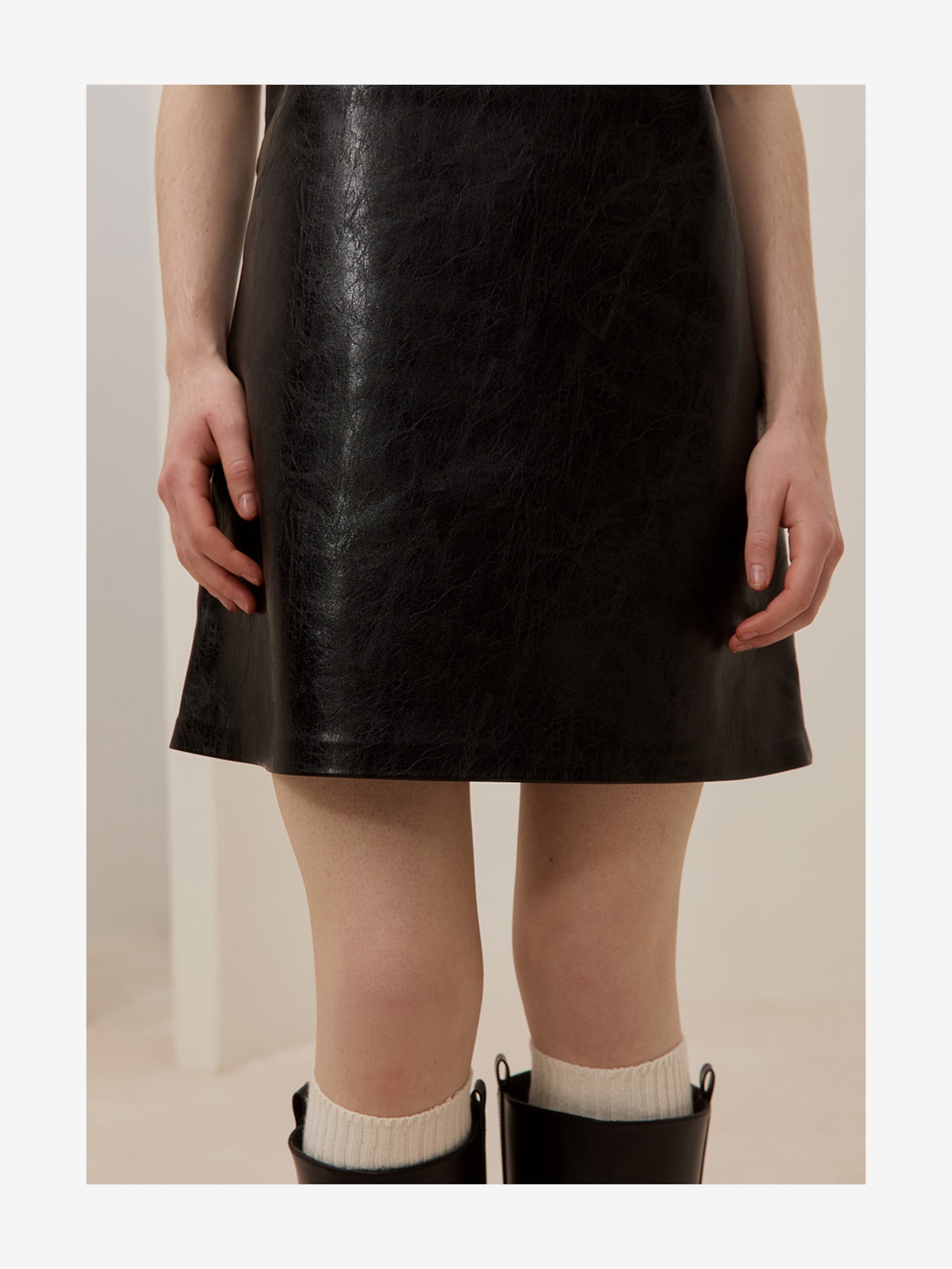 Amelia - Black Leather Dress Look