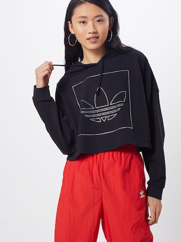 ADIDAS ORIGINALS Sweatshirt in Zwart: voorkant