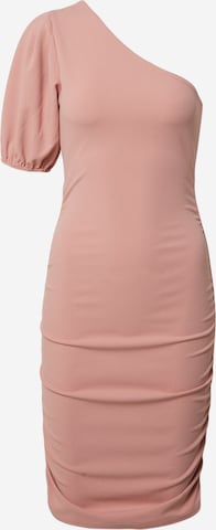 Rochie de cocktail de la Missguided pe roz: față