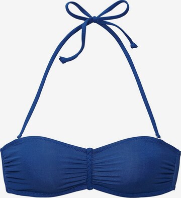BUFFALO Bikini Top 'Happy' in Blue: front