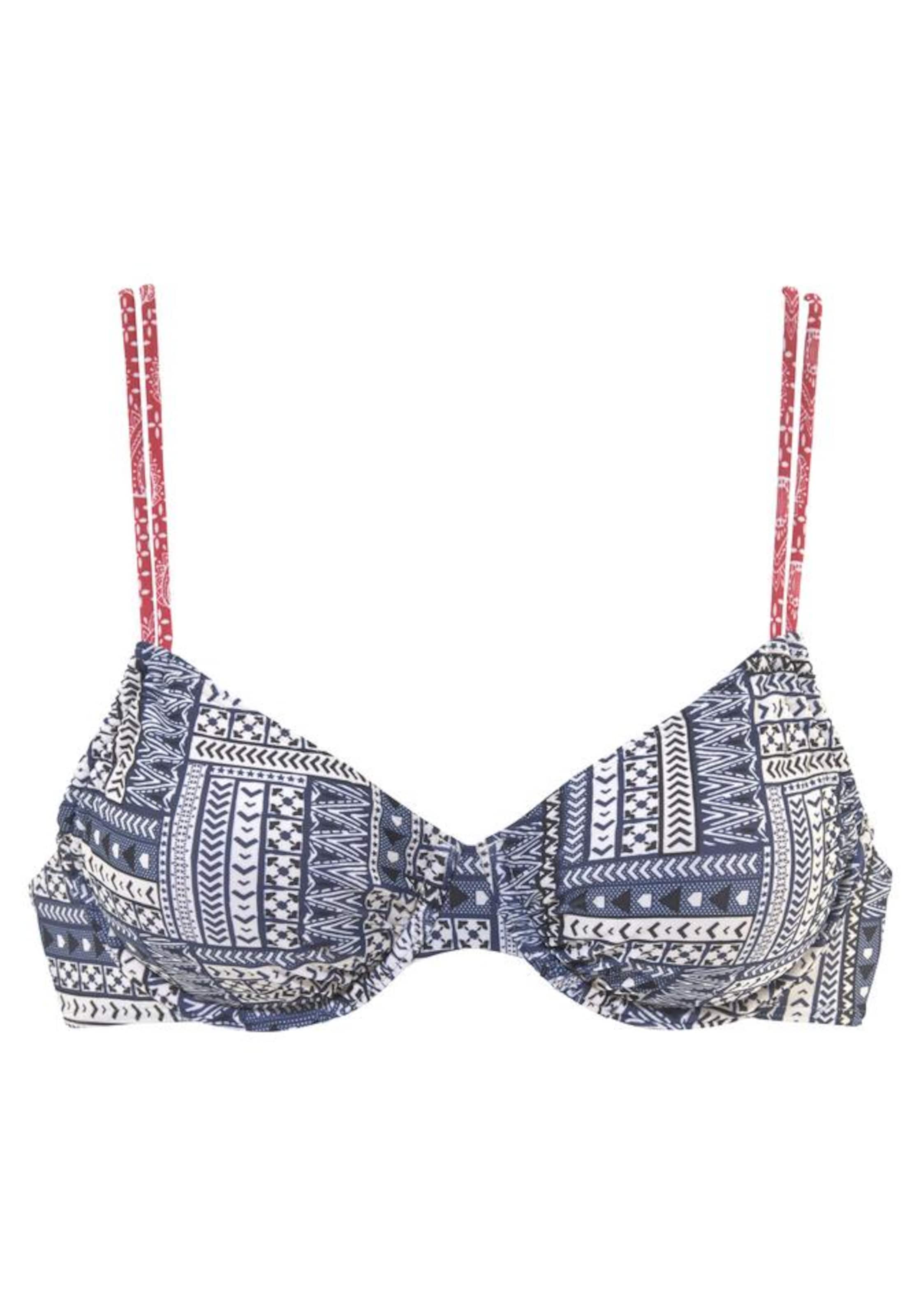 s.Oliver T-shirt Bikini Top 'Cocina' in Blue: front