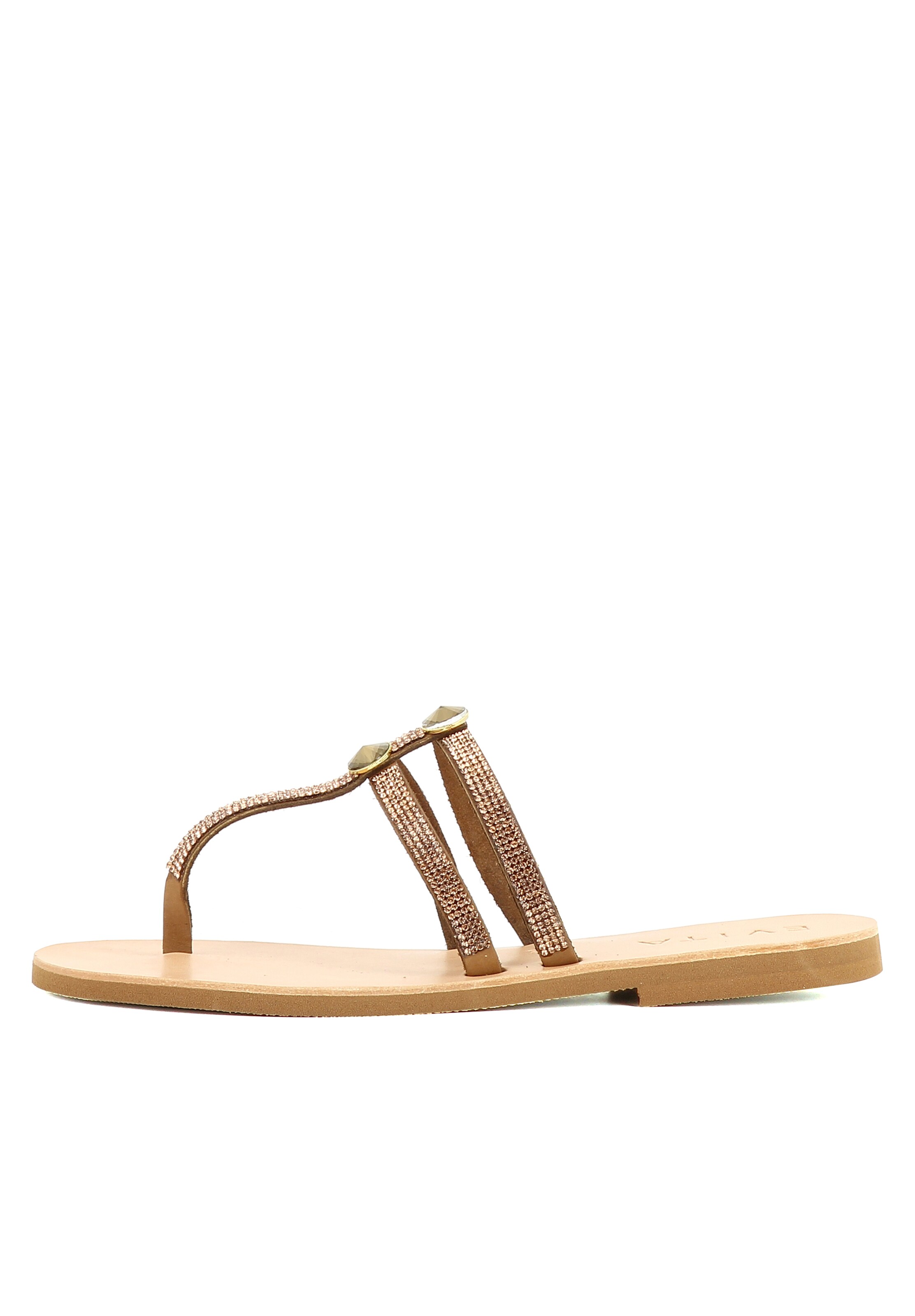 EVITA T-Bar Sandals in Brown