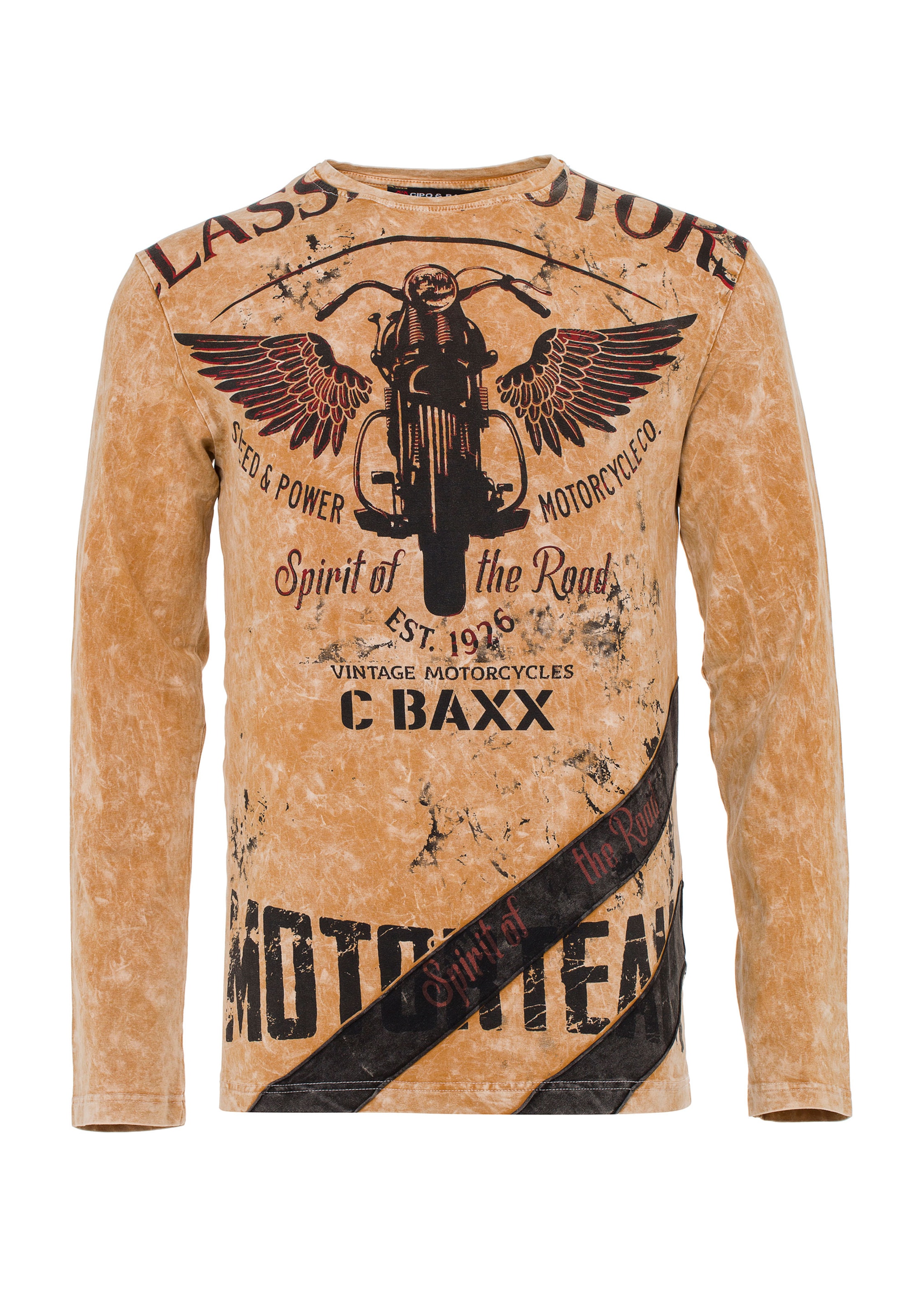 CIPO & BAXX Shirt in Bruin: voorkant