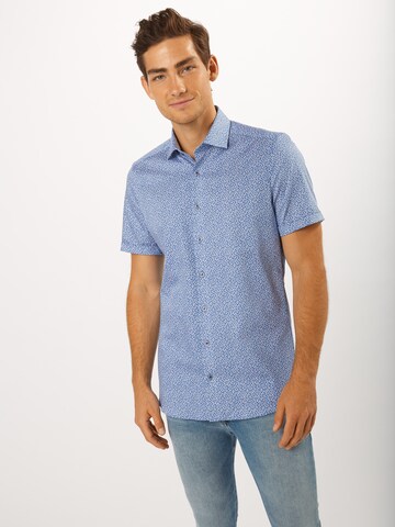 OLYMP Slim fit Koszula w kolorze niebieski: przód