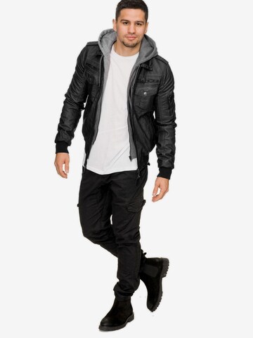 INDICODE JEANS Between-Season Jacket 'Aaron' in Black