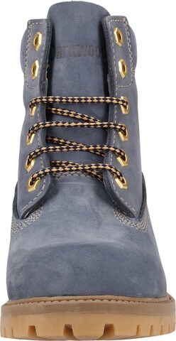 Darkwood Lace-Up Ankle Boots in Blue