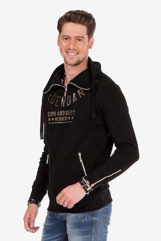 CIPO & BAXX Sweatshirt in Schwarz: predná strana