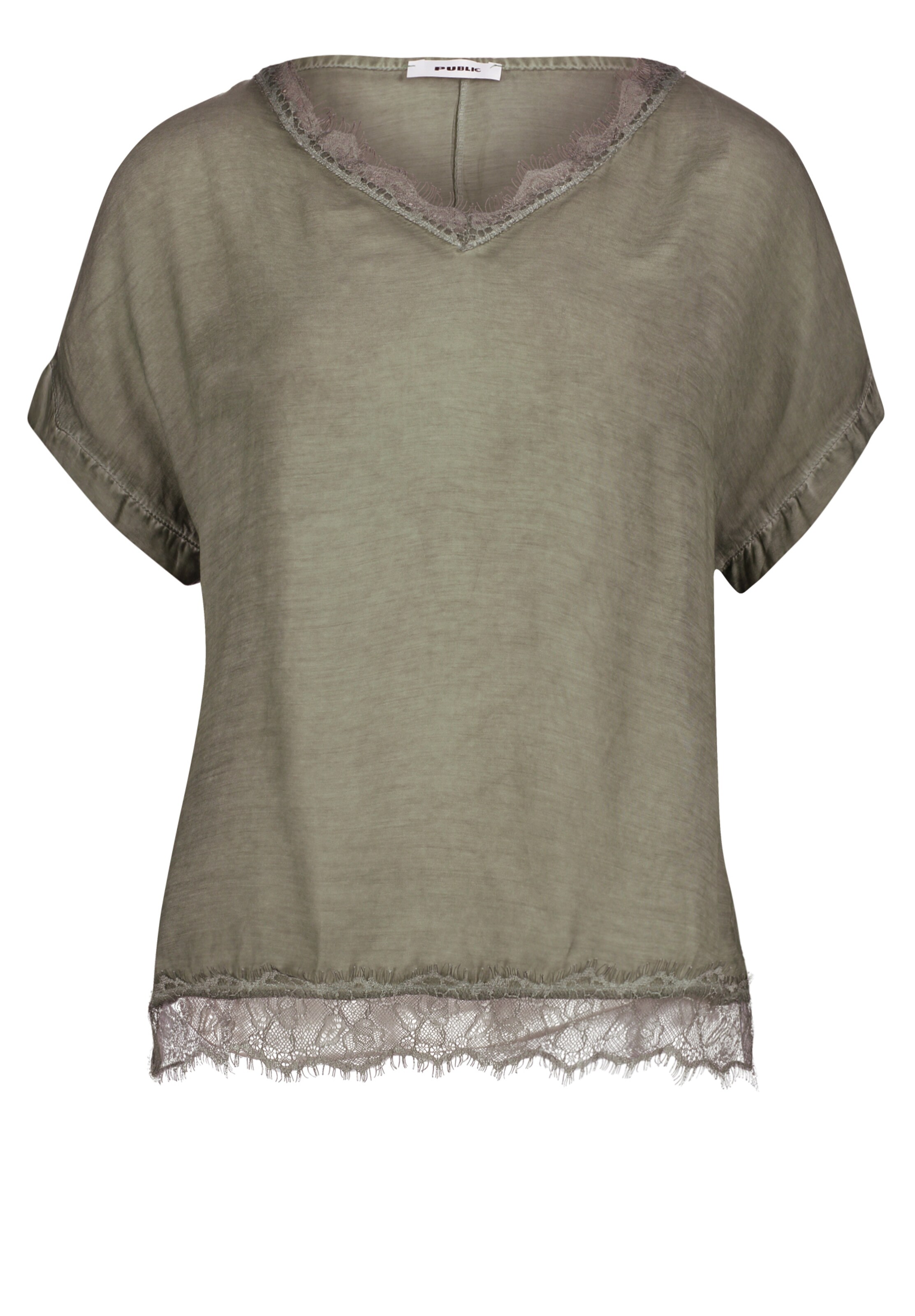 Public - Blouse in de kleur Olijfgroen