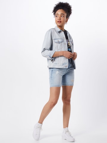 Herrlicher Slimfit Jeansshorts 'Pitch' in Blau