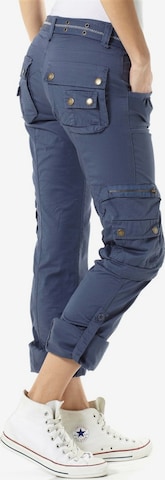 MAC Slimfit Cargohose in Blau