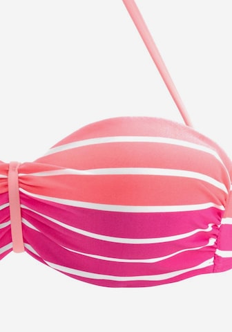 VENICE BEACH Bügel-Bandeau-Bikini in Pink