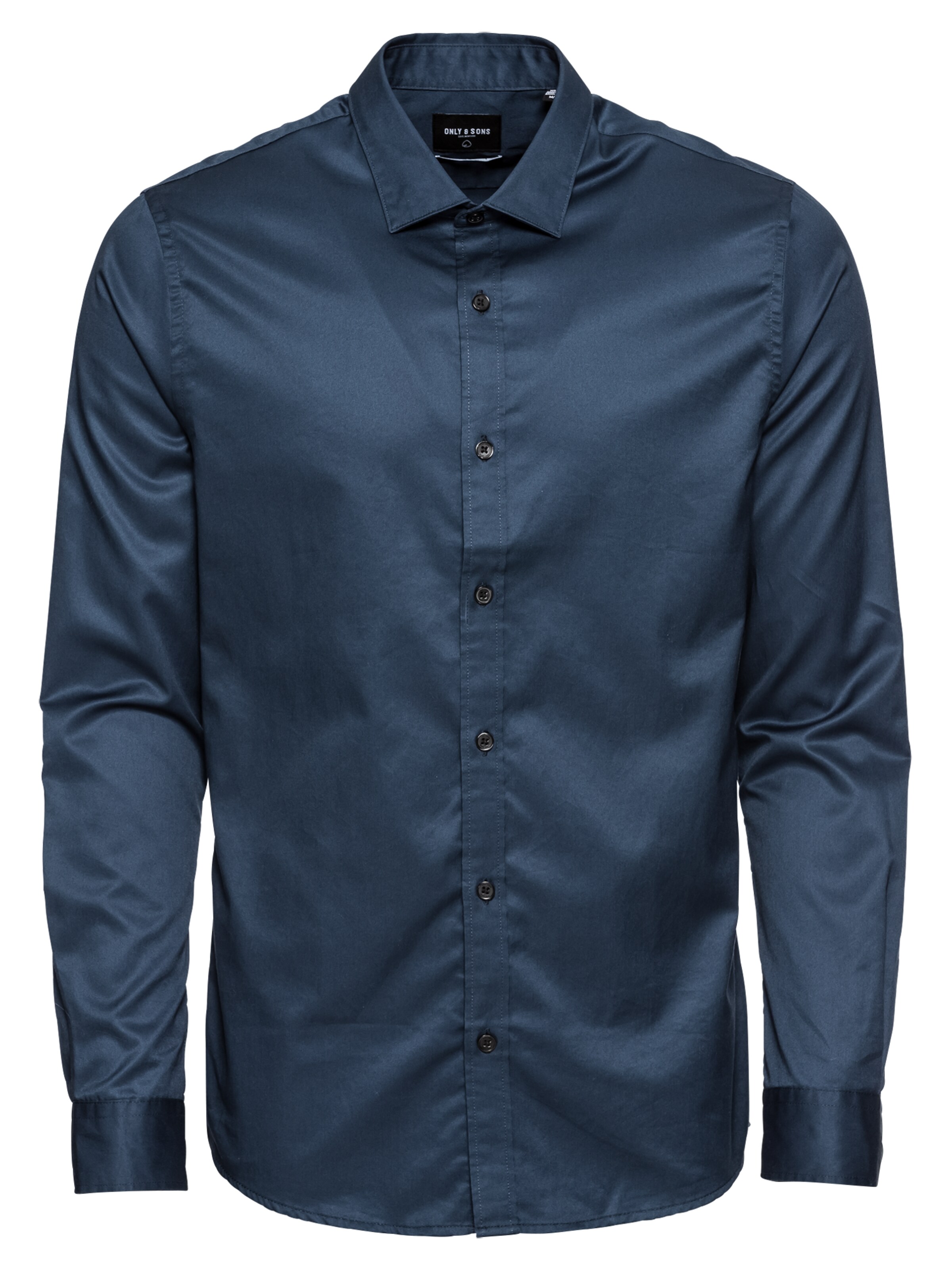 Only & Sons - Overhemd 'onsALVES LS 2-PLY EASY IRON SHIRT NOOS' in de kleur Navy