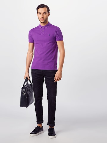 Polo Ralph Lauren Paita 'SSKCSLIM1-SHORT SLEEVE-KNIT' värissä lila