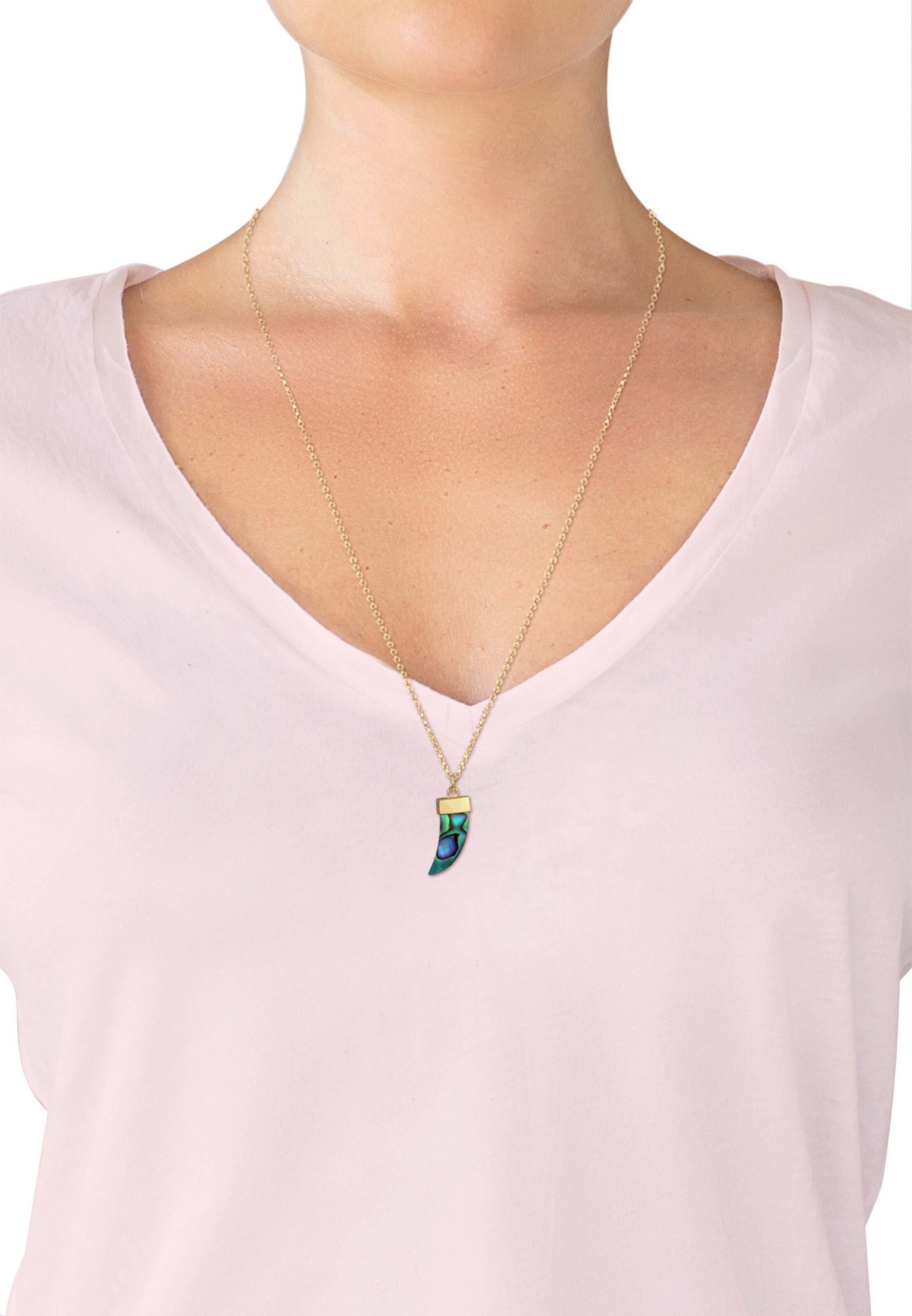 ELLI Ketting 'Zahn' in Goud